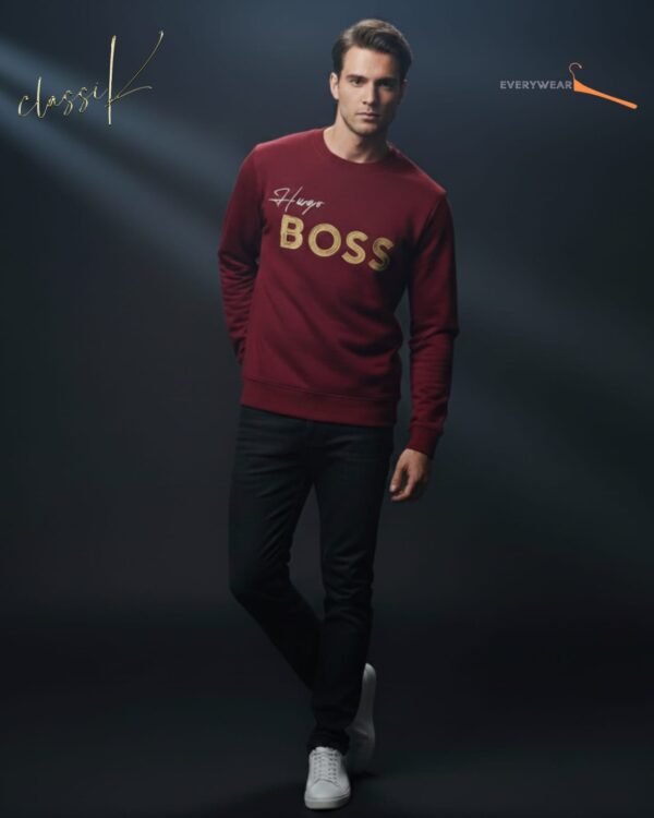 HB ROUND NECK SWEATSHIRT MAROON