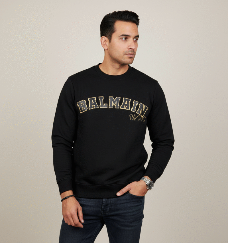 BM ROUND NECK SWEATSHIRT BLACK
