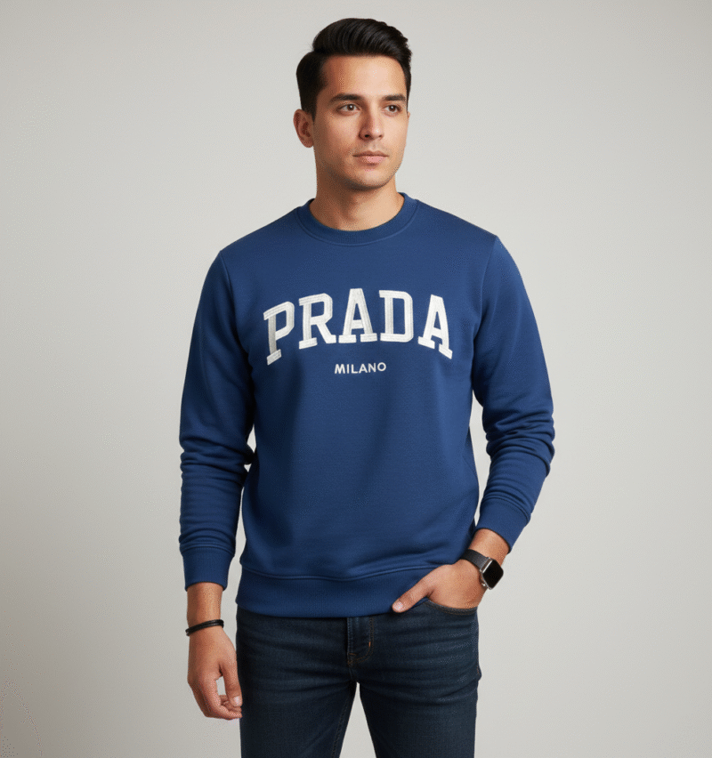 PD ROUND NECK SWEATSHIRT BLUE