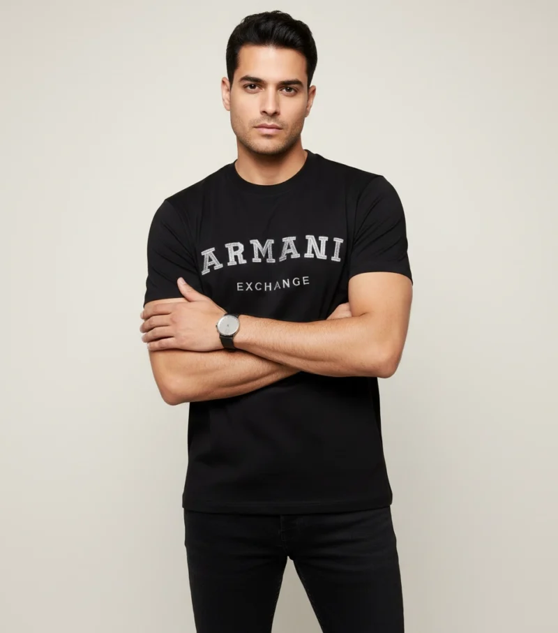 AE ROUND NECK T-SHIRT BLACK