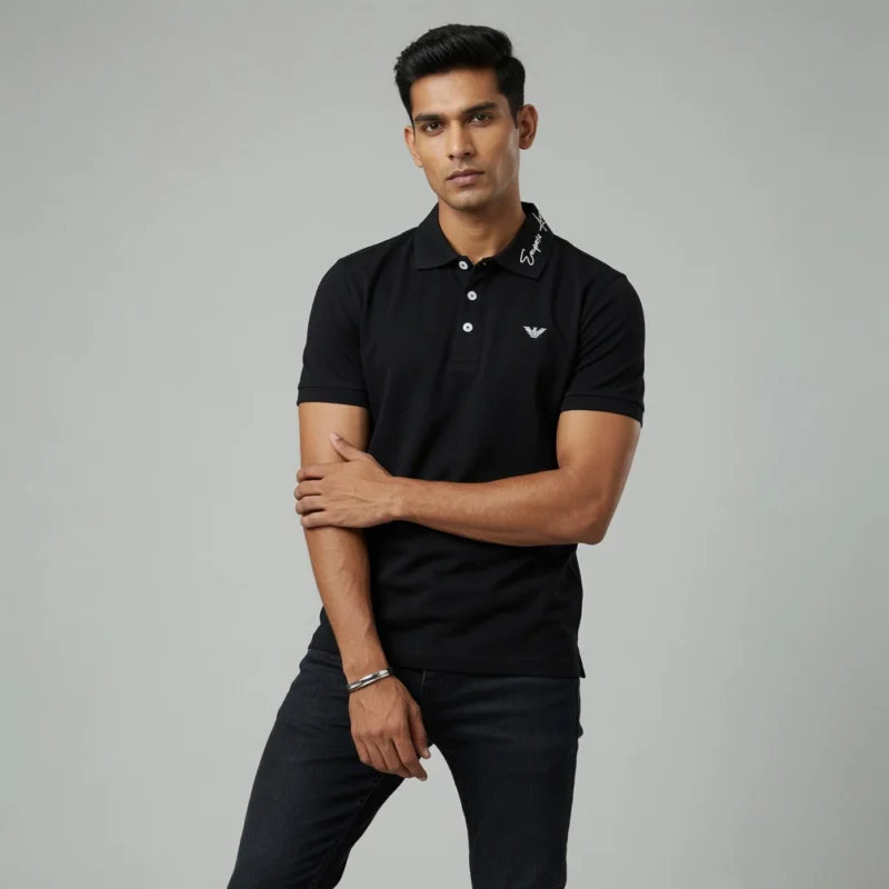 EA POLO T-SHIRT BLACK