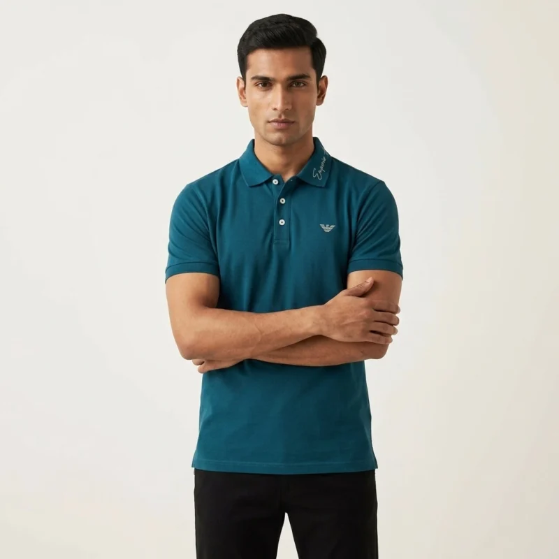 EA POLO T-SHIRT PETROL