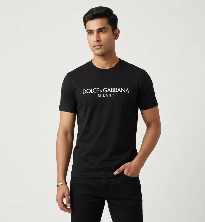 DG ROUND NECK T-SHIRT BLACK