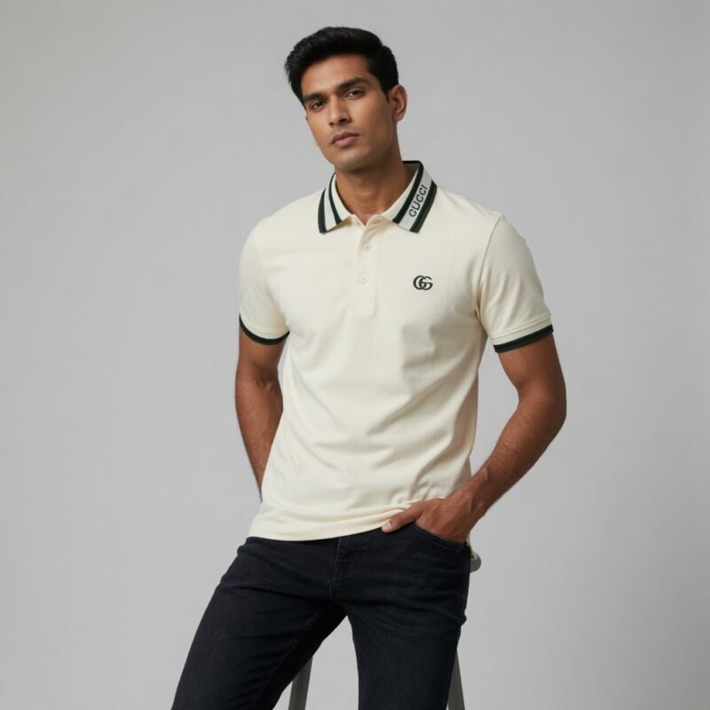 GC POLO T-SHIRT CREAM