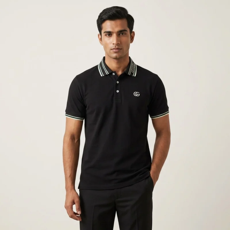 GC POLO T-SHIRT BLACK