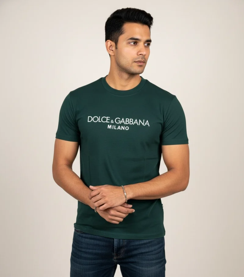DG ROUND NECK T-SHIRT GREEN