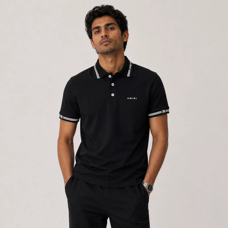 AMR POLO T-SHIRT BLACK