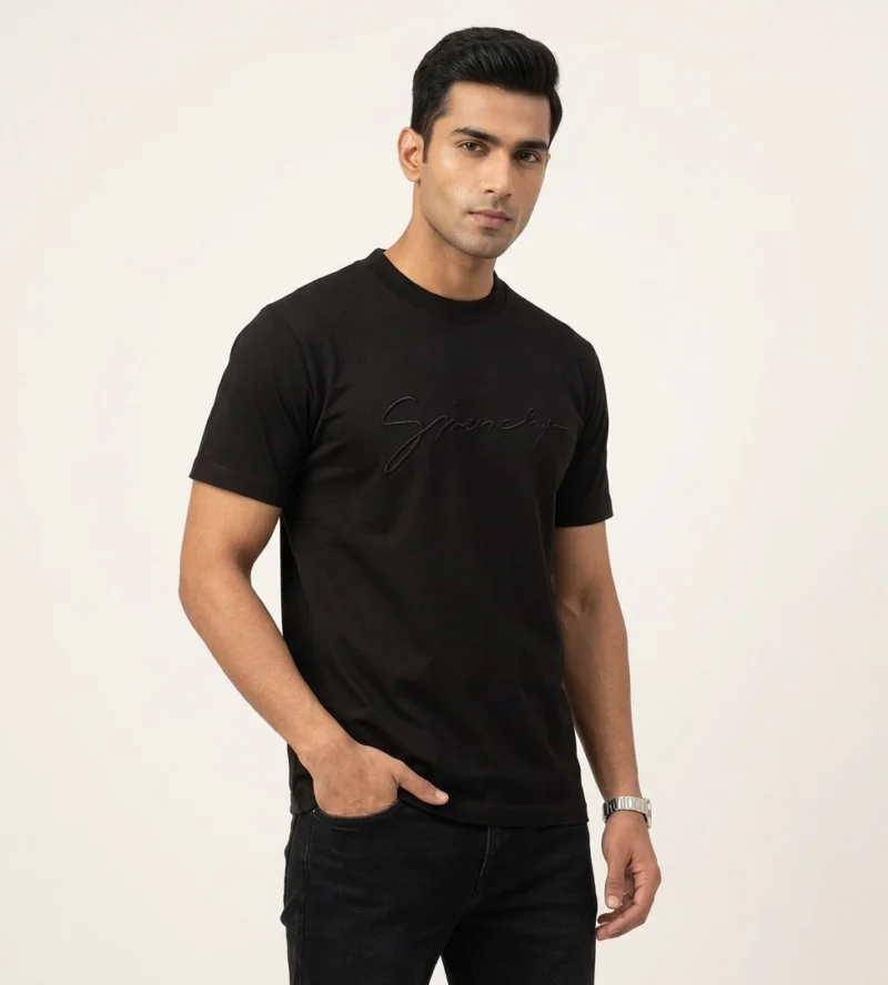 GV ROUND NECK T-SHIRT BLACK
