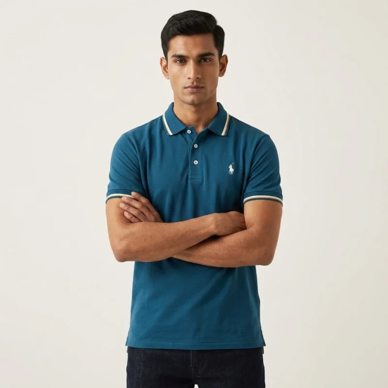 RL POLO T-SHIRT PETROL