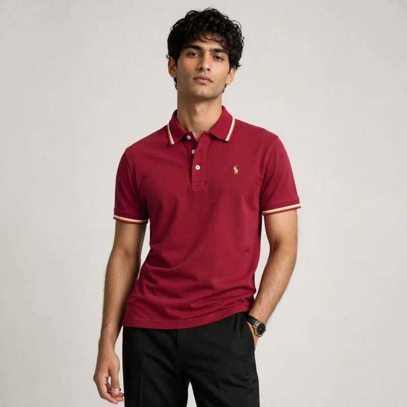 RL POLO T-SHIRT MAROON