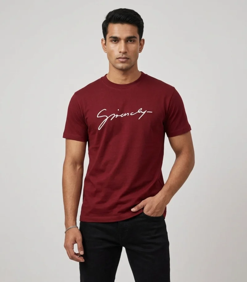 GV ROUND NECK T-SHIRT MAROON