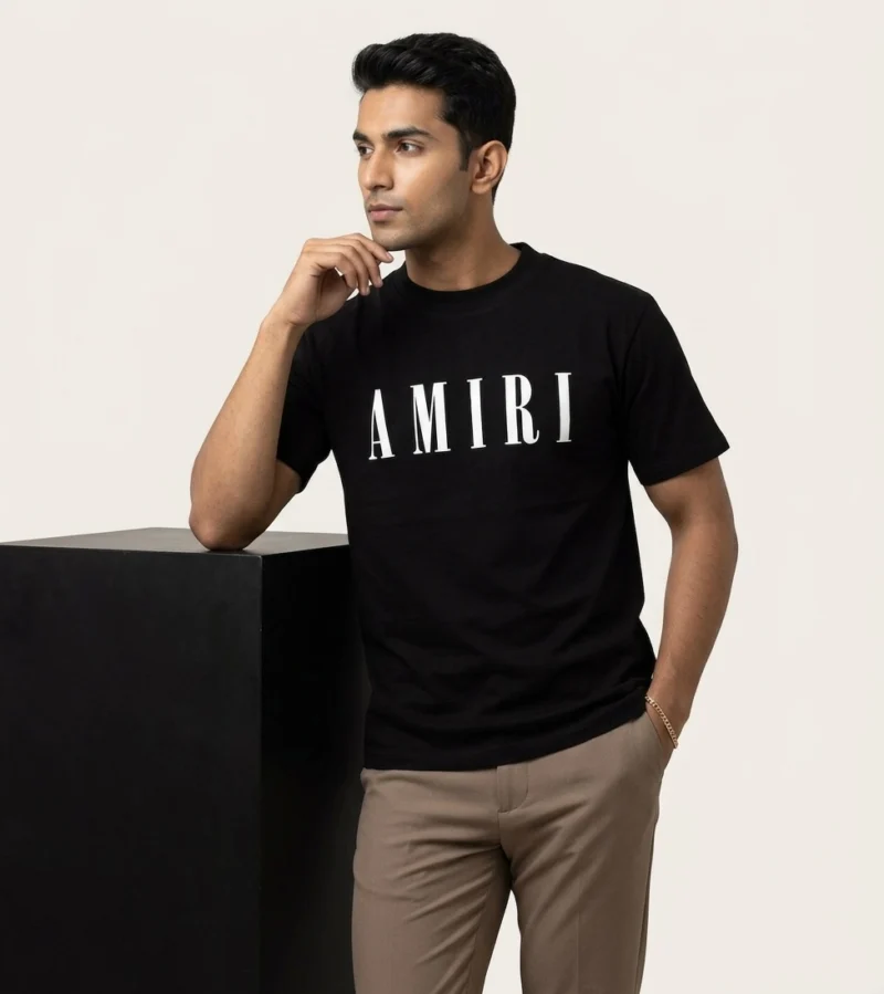 AM ROUND NECK T-SHIRT BLACK